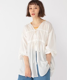 studio CLIP | ダブルフロントリボンチュニックブラウス(シャツ/ブラウス)