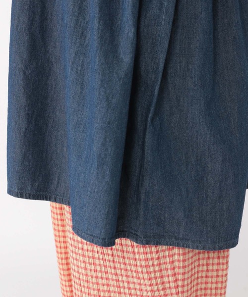 studio CLIP（スタディオクリップ）の「ダブルフロントリボンチュニックブラウス（シャツ/ブラウス・レディース・インディゴブルー/イエロー/オフホワイト・FREE）」の5枚目の写真