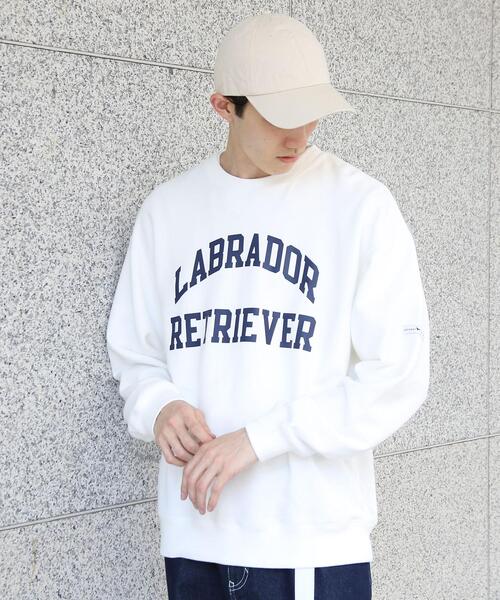 Labrador Retriever（ラブラドールリトリーバー）の「Labrador Retriever(ラブラドール レトリバー)別注ウラケクルーネックスウェット（スウェット・メンズ・ホワイト/ネイビー・X-LARGE/LARGE/SMALL/MEDIUM）」の15枚目の写真