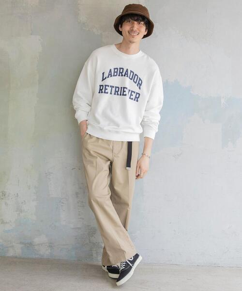 Labrador Retriever（ラブラドールリトリーバー）の「Labrador Retriever(ラブラドール レトリバー)別注ウラケクルーネックスウェット（スウェット・メンズ・ホワイト/ネイビー・X-LARGE/LARGE/SMALL/MEDIUM）」の10枚目の写真