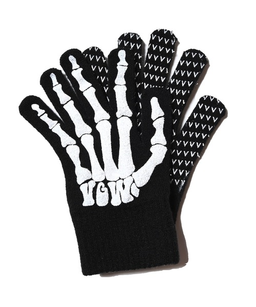 VIRGOwearworks(ヴァルゴウェアワークス)の「SKULLS HAND GLOOVE(手袋・メンズ・ホワイト/チャコールグレー/カーキ/ブルー/パープル/その他・3/2)」の1枚目の写真