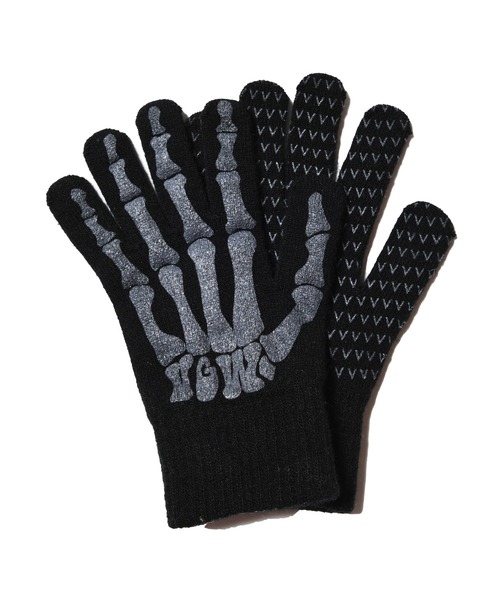 VIRGOwearworks(ヴァルゴウェアワークス)の「SKULLS HAND GLOOVE(手袋・メンズ・ホワイト/チャコールグレー/カーキ/ブルー/パープル/その他・3/2)」の2枚目の写真