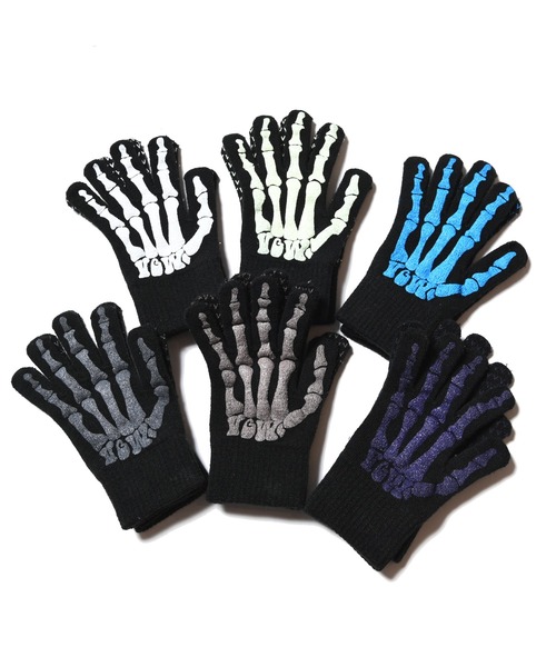 VIRGOwearworks(ヴァルゴウェアワークス)の「SKULLS HAND GLOOVE(手袋・メンズ・ホワイト/チャコールグレー/カーキ/ブルー/パープル/その他・3/2)」の7枚目の写真