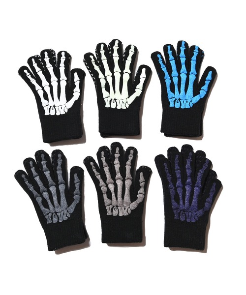 VIRGOwearworks(ヴァルゴウェアワークス)の「SKULLS HAND GLOOVE(手袋・メンズ・ホワイト/チャコールグレー/カーキ/ブルー/パープル/その他・3/2)」の8枚目の写真