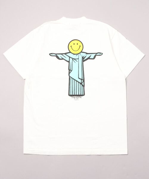 THE DAWN B（ダウンビー）の「【The Dawn B】SMILE JESUS（Tシャツ/カットソー・メンズ・ホワイト/サックスブルー・M/L/XL）」の3枚目の写真