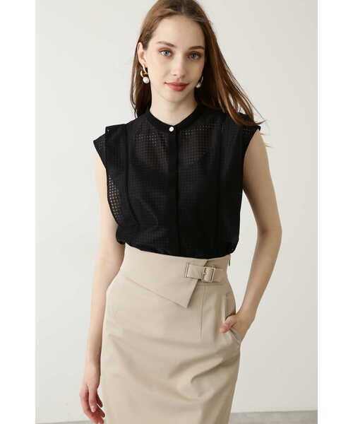 PINKY&DIANNE(ピンキーアンドダイアン)の「◆ラッセルチェックコンビブラウス(シャツ/ブラウス・レディース・ブラック/パープル系その他2・38)」の19枚目の写真