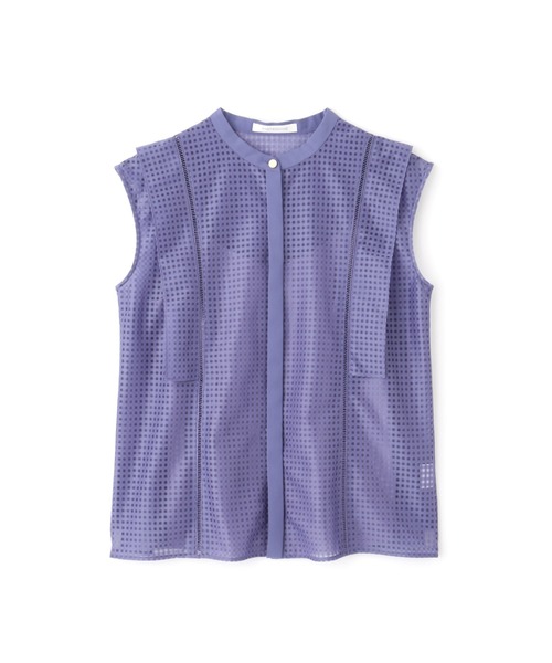 PINKY&DIANNE(ピンキーアンドダイアン)の「◆ラッセルチェックコンビブラウス(シャツ/ブラウス・レディース・ブラック/パープル系その他2・38)」の8枚目の写真