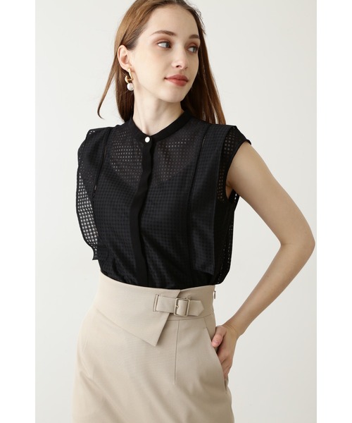 PINKY&DIANNE(ピンキーアンドダイアン)の「◆ラッセルチェックコンビブラウス(シャツ/ブラウス・レディース・ブラック/パープル系その他2・38)」の13枚目の写真