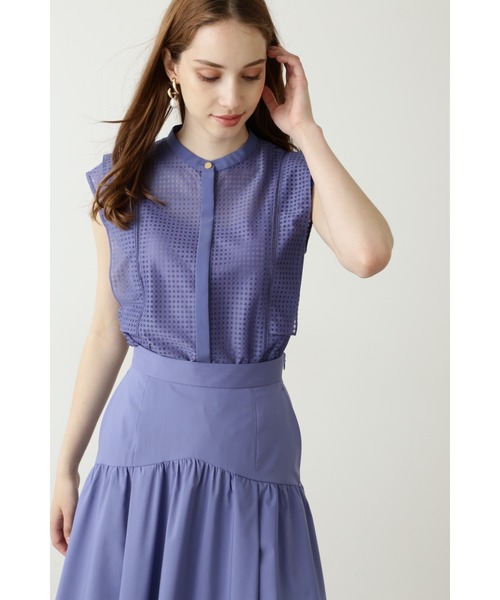 PINKY&DIANNE(ピンキーアンドダイアン)の「◆ラッセルチェックコンビブラウス(シャツ/ブラウス・レディース・ブラック/パープル系その他2・38)」の16枚目の写真