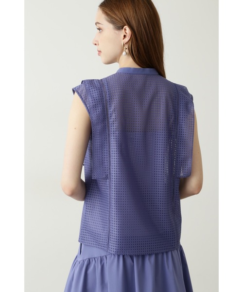 PINKY&DIANNE(ピンキーアンドダイアン)の「◆ラッセルチェックコンビブラウス(シャツ/ブラウス・レディース・ブラック/パープル系その他2・38)」の3枚目の写真