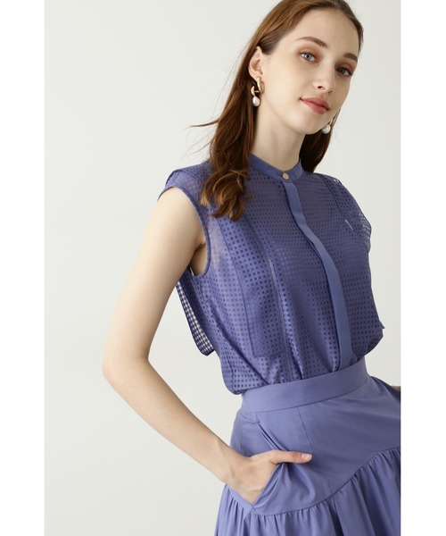 PINKY&DIANNE(ピンキーアンドダイアン)の「◆ラッセルチェックコンビブラウス(シャツ/ブラウス・レディース・ブラック/パープル系その他2・38)」の15枚目の写真