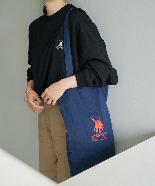 Daily russet（デイリー ラシット）の「【GREENWICH POLO CLUB】別注ロンT（Tシャツ/カットソー・レディース・ブラック/ベージュ/グレー・FREE）」の22枚目の写真