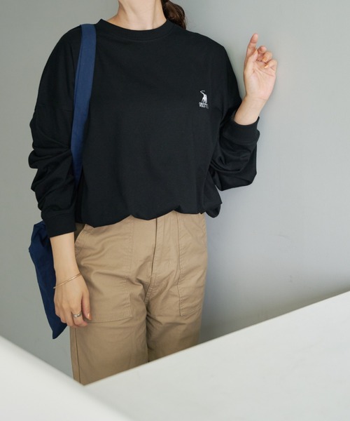 Daily russet（デイリー ラシット）の「【GREENWICH POLO CLUB】別注ロンT（Tシャツ/カットソー・レディース・ブラック/ベージュ/グレー・FREE）」の18枚目の写真