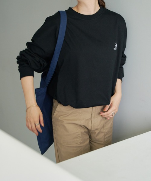 Daily russet（デイリー ラシット）の「【GREENWICH POLO CLUB】別注ロンT（Tシャツ/カットソー・レディース・ブラック/ベージュ/グレー・FREE）」の19枚目の写真