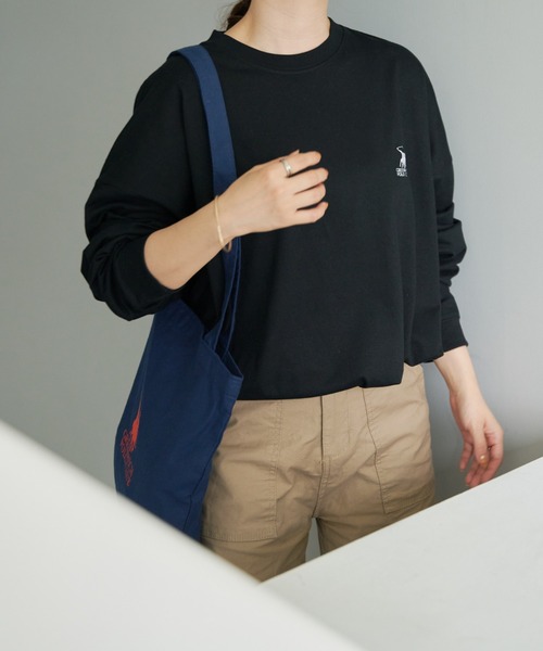 Daily russet（デイリー ラシット）の「【GREENWICH POLO CLUB】別注ロンT（Tシャツ/カットソー・レディース・ブラック/ベージュ/グレー・FREE）」の21枚目の写真