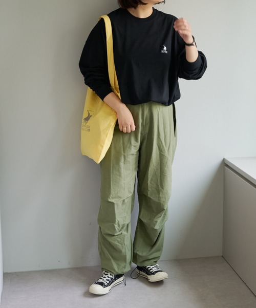 Daily russet（デイリー ラシット）の「【GREENWICH POLO CLUB】別注ロンT（Tシャツ/カットソー・レディース・ブラック/ベージュ/グレー・FREE）」の15枚目の写真