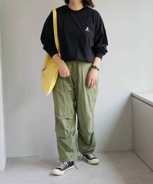 Daily russet（デイリー ラシット）の「【GREENWICH POLO CLUB】別注ロンT（Tシャツ/カットソー・レディース・ブラック/ベージュ/グレー・FREE）」の16枚目の写真