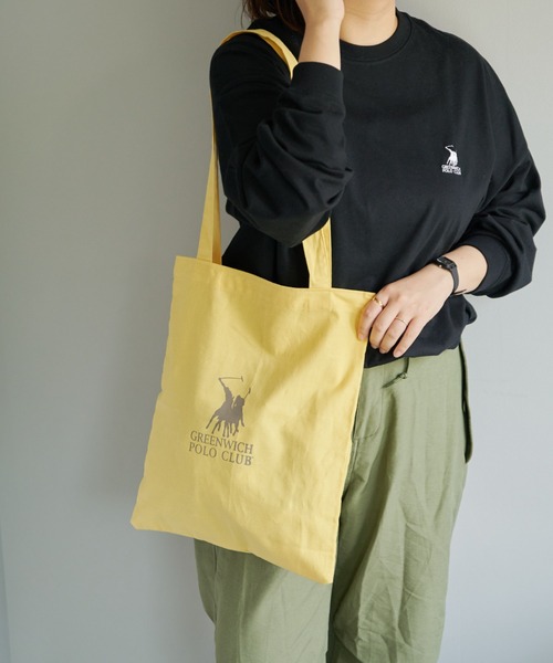 Daily russet（デイリー ラシット）の「【GREENWICH POLO CLUB】別注ロンT（Tシャツ/カットソー・レディース・ブラック/ベージュ/グレー・FREE）」の13枚目の写真