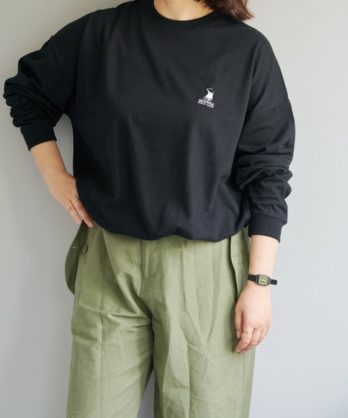 Daily russet（デイリー ラシット）の「【GREENWICH POLO CLUB】別注ロンT（Tシャツ/カットソー・レディース・ブラック/ベージュ/グレー・FREE）」の11枚目の写真