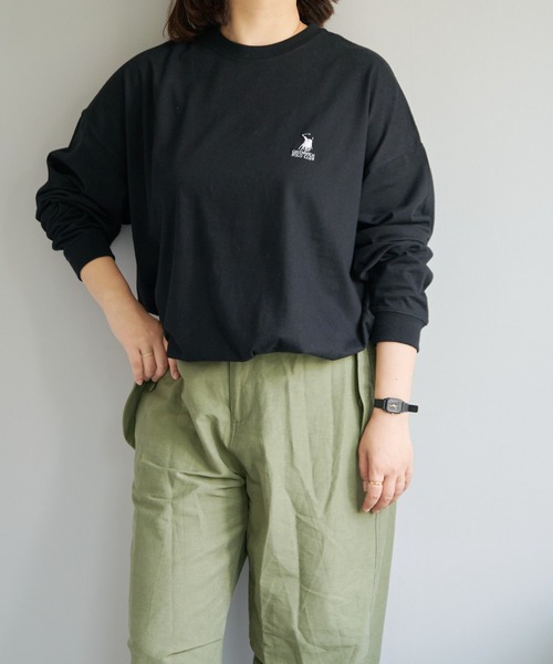 Daily russet（デイリー ラシット）の「【GREENWICH POLO CLUB】別注ロンT（Tシャツ/カットソー・レディース・ブラック/ベージュ/グレー・FREE）」の12枚目の写真