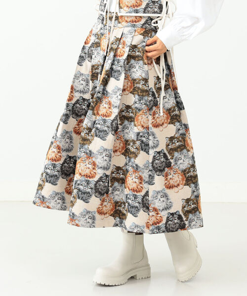 ⭐️未使用⭐️マミタス mmts 猫いっぱいスカート★フリーサイズ mmts（マミタス）の「mmts / 猫いっぱいスカート（スカート