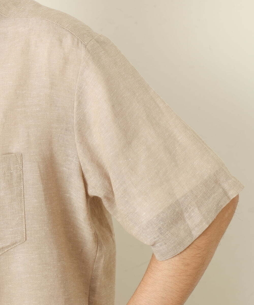 a.v.v（アーヴェヴェ）の「【S-XXL】ハイブリッドリネンワイドシルエットシャツ（シャツ/ブラウス・メンズ・ネイビー/ミント/ボルドー/ベージュ/ブルー・48/50/44/46/52）」の10枚目の写真