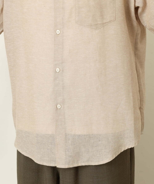 a.v.v（アーヴェヴェ）の「【S-XXL】ハイブリッドリネンワイドシルエットシャツ（シャツ/ブラウス・メンズ・ネイビー/ミント/ボルドー/ベージュ/ブルー・48/50/44/46/52）」の9枚目の写真