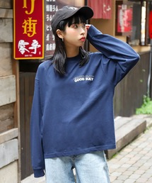 ZIP FIVE | 【GOOD DAY】7.7oz ルーズシルエット L/S T-SHIRT ヘビーウェイト ロゴプリント ロンT【2022AW】(Tシャツ/カットソー)