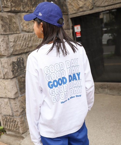 ZIP FIVE（ジップファイブ）の「【ZIP FIVE】LOOSE LOGO L/S T-SHIRT /ロゴオーバーサイズ長袖Tシャツ（Tシャツ/カットソー・メンズ・ホワイト/ブラック/ネイビー/グリーン/チャコール・MEDIUM/LARGE/X-LARGE）」の2枚目の写真