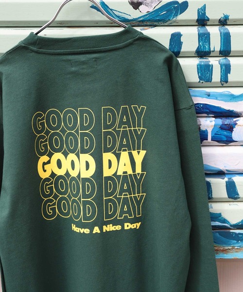 ZIP FIVE（ジップファイブ）の「【ZIP FIVE】LOOSE LOGO L/S T-SHIRT /ロゴオーバーサイズ長袖Tシャツ（Tシャツ/カットソー・メンズ・ホワイト/ブラック/ネイビー/グリーン/チャコール・MEDIUM/LARGE/X-LARGE）」の6枚目の写真