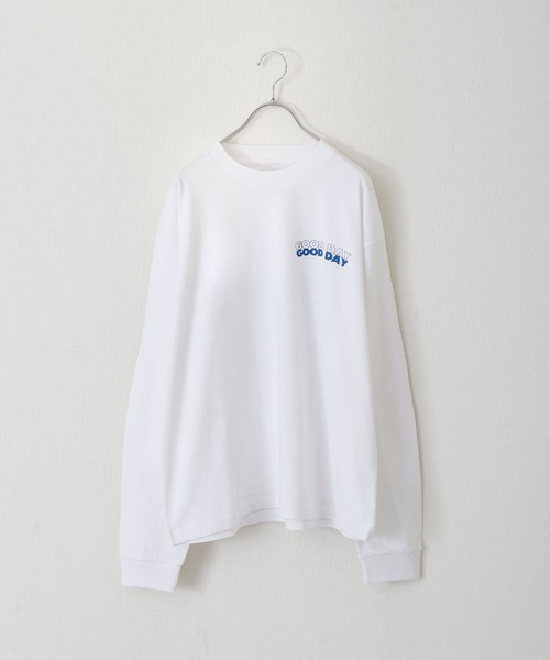 ZIP FIVE（ジップファイブ）の「【ZIP FIVE】LOOSE LOGO L/S T-SHIRT /ロゴオーバーサイズ長袖Tシャツ（Tシャツ/カットソー・メンズ・ホワイト/ブラック/ネイビー/グリーン/チャコール・MEDIUM/LARGE/X-LARGE）」の9枚目の写真