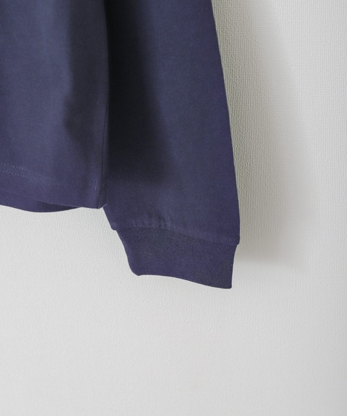 ZIP FIVE（ジップファイブ）の「【ZIP FIVE】LOOSE LOGO L/S T-SHIRT /ロゴオーバーサイズ長袖Tシャツ（Tシャツ/カットソー・メンズ・ホワイト/ブラック/ネイビー/グリーン/チャコール・MEDIUM/LARGE/X-LARGE）」の12枚目の写真