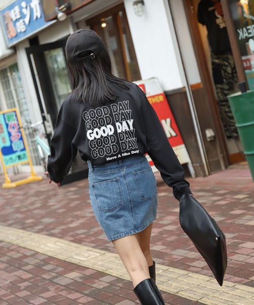 ZIP FIVE（ジップファイブ）の「【ZIP FIVE】LOOSE LOGO L/S T-SHIRT /ロゴオーバーサイズ長袖Tシャツ（Tシャツ/カットソー・メンズ・ホワイト/ブラック/ネイビー/グリーン/チャコール・MEDIUM/LARGE/X-LARGE）」の22枚目の写真