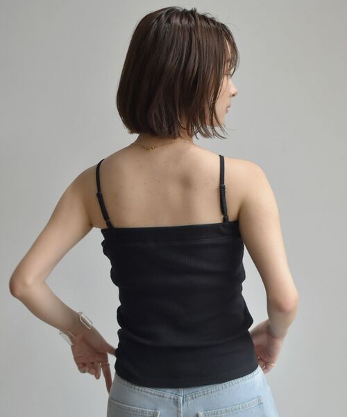 RETRO GIRL（レトロガール）の「デザインテレコキャミ（キャミソール・レディース・ホワイト/ブラック/ピンク/グリーン・FREE）」の14枚目の写真