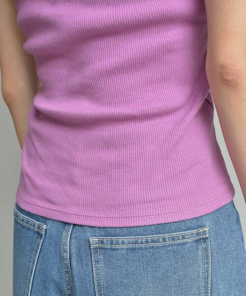 RETRO GIRL（レトロガール）の「デザインテレコキャミ（キャミソール・レディース・ホワイト/ブラック/ピンク/グリーン・FREE）」の16枚目の写真