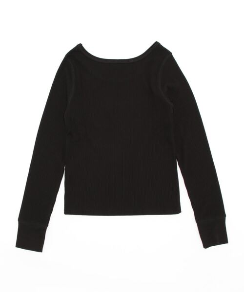 coca（coca）（コカ）の「細リブトップス（Tシャツ/カットソー・レディース・ホワイト/ブラック/グレー・S/M/L）」の4枚目の写真