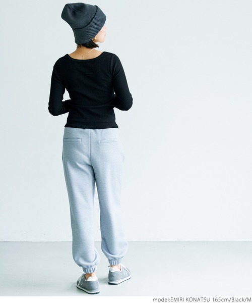 coca（coca）（コカ）の「細リブトップス（Tシャツ/カットソー・レディース・ホワイト/ブラック/グレー・S/M/L）」の12枚目の写真