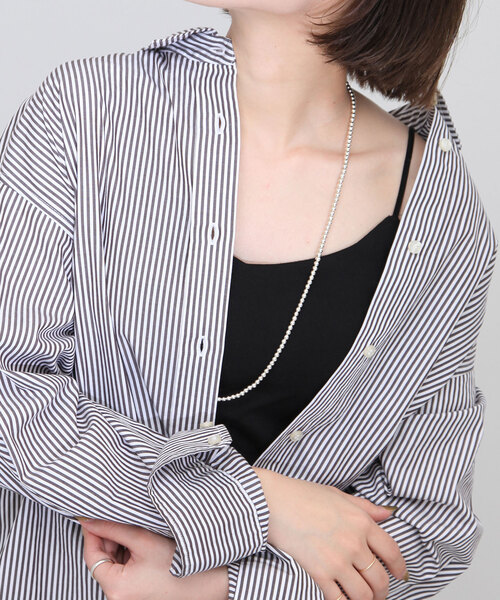 SLOBE IENA(スローブイエナ)の「《追加》パット付ベーシックキャミ(キャミソール・レディース・ブラック/アイボリー・FREE)」の20枚目の写真
