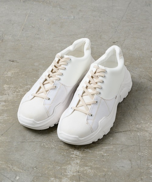 Alpinus（アルピナス）の「Alpinus - leather combi secretsole sneakers/レザーコンビシークレットソールスニーカー（スニーカー・メンズ・ホワイト/ブラック・SMALL/MEDIUM/LARGE）」の19枚目の写真