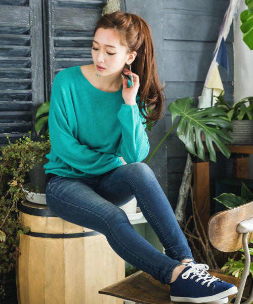 AZUL BY MOUSSY アズールバイマウジー　レディース　ニットセーター AZUL by moussy（アズールバイマウジー）の「ボーダー5分袖