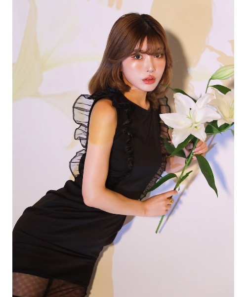 Darich（ダーリッチ）の「ポイントメッシュフリルワンピース  
