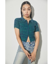 LAGUA GEM | MIX ZIP KNIT ミックスジップニット(ニット/セーター)