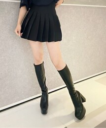 ESPERANZA | 【日本製】厚底定番ラク盛りロングブーツ消臭抗菌モデル(ブーツ)