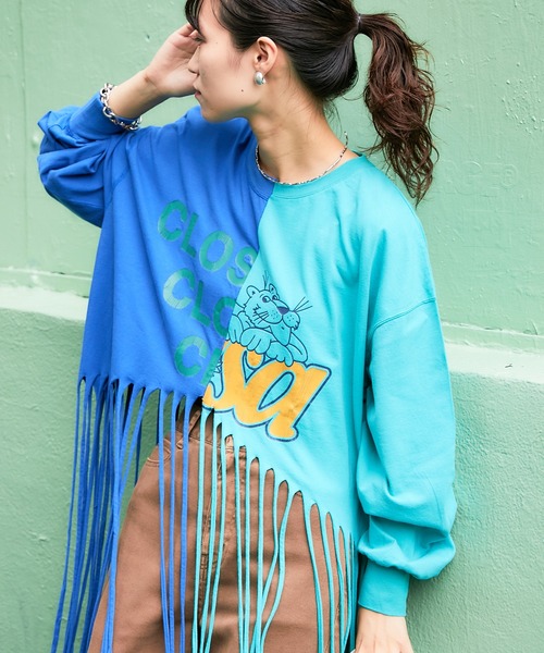 etsinta（エシンタ）の「【etsinta/エシンタ】リメイクフリンジワンピース（ワンピース・レディース・ブラック/ブルー・ONE SIZE）」の18枚目の写真