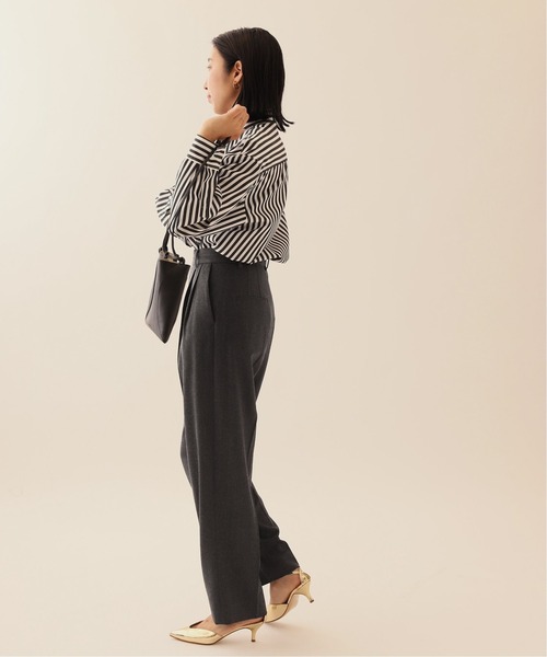 journal standard L'essage(ジャーナルスタンダードレサージュ)の「《予約》ウールトリコチン2タックワイドパンツ(その他パンツ・レディース・ブラック/チャコールグレー/ネイビー・36/38)」の9枚目の写真