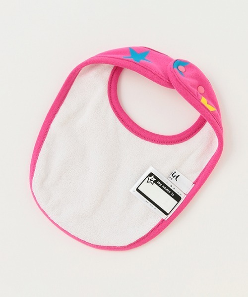 X-girl Stages（エックスガールステージス）の「星総柄スタイ（スタイ/よだれかけ・キッズ・オフホワイト/ピンク・FREE）」の10枚目の写真