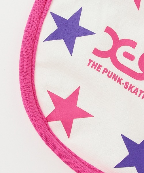 X-girl Stages（エックスガールステージス）の「星総柄スタイ（スタイ/よだれかけ・キッズ・オフホワイト/ピンク・FREE）」の12枚目の写真