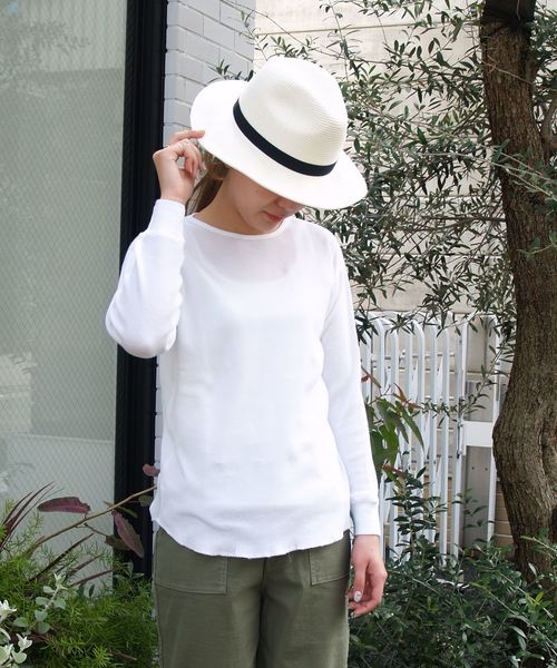 Another Edition（アナザーエディション）の「ワッフルプルオーバー/AEBC WAFFLE PO◆（Tシャツ/カットソー・レディース・ホワイト/ライトグレー/ライトピンク・フリー）」の2枚目の写真