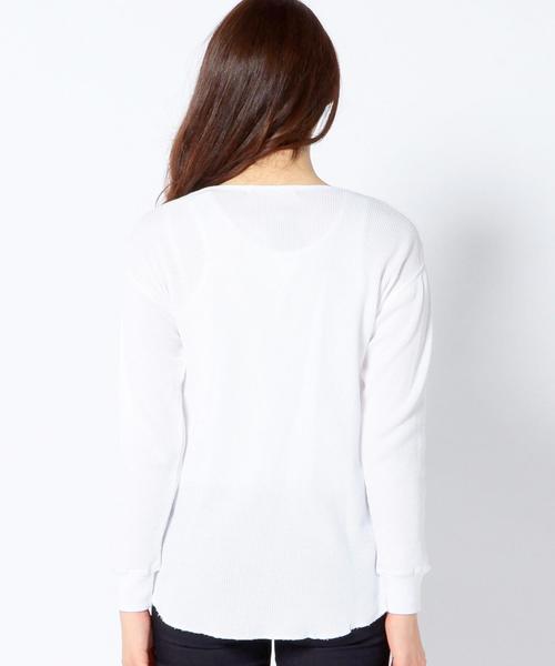 Another Edition（アナザーエディション）の「ワッフルプルオーバー/AEBC WAFFLE PO◆（Tシャツ/カットソー・レディース・ホワイト/ライトグレー/ライトピンク・フリー）」の5枚目の写真