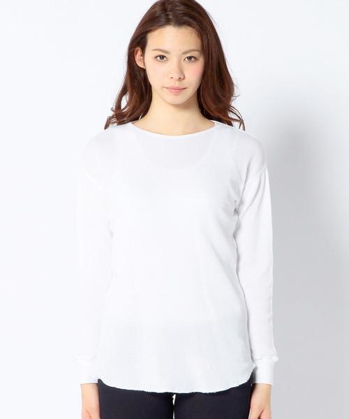 Another Edition（アナザーエディション）の「ワッフルプルオーバー/AEBC WAFFLE PO◆（Tシャツ/カットソー・レディース・ホワイト/ライトグレー/ライトピンク・フリー）」の6枚目の写真